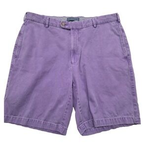 Peter Millar Shorts Mens 35 Chino Purple Golf Pima Cotton‎ 9', flat front